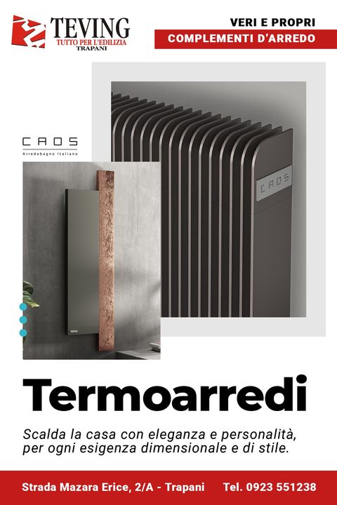 I #termoarredi CAOS srl sono veri e propri complementi d'arredo protagonisti.