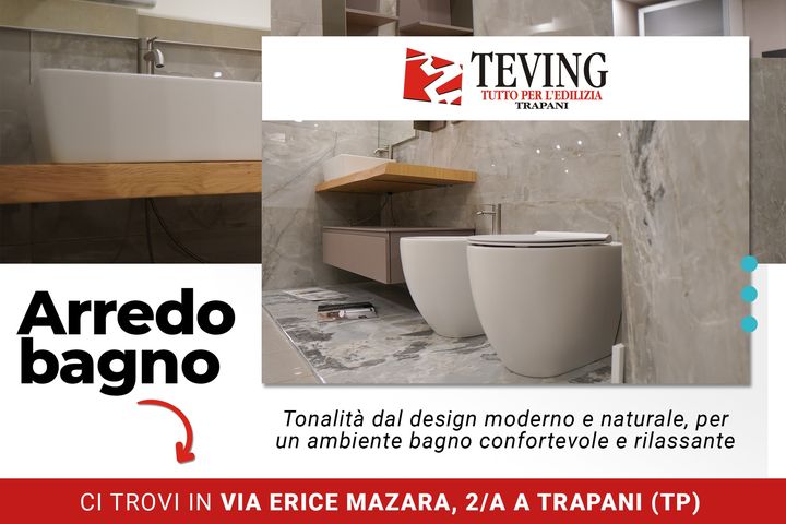 Arredo bagno dalle delicate sfumature e tinte neutre.