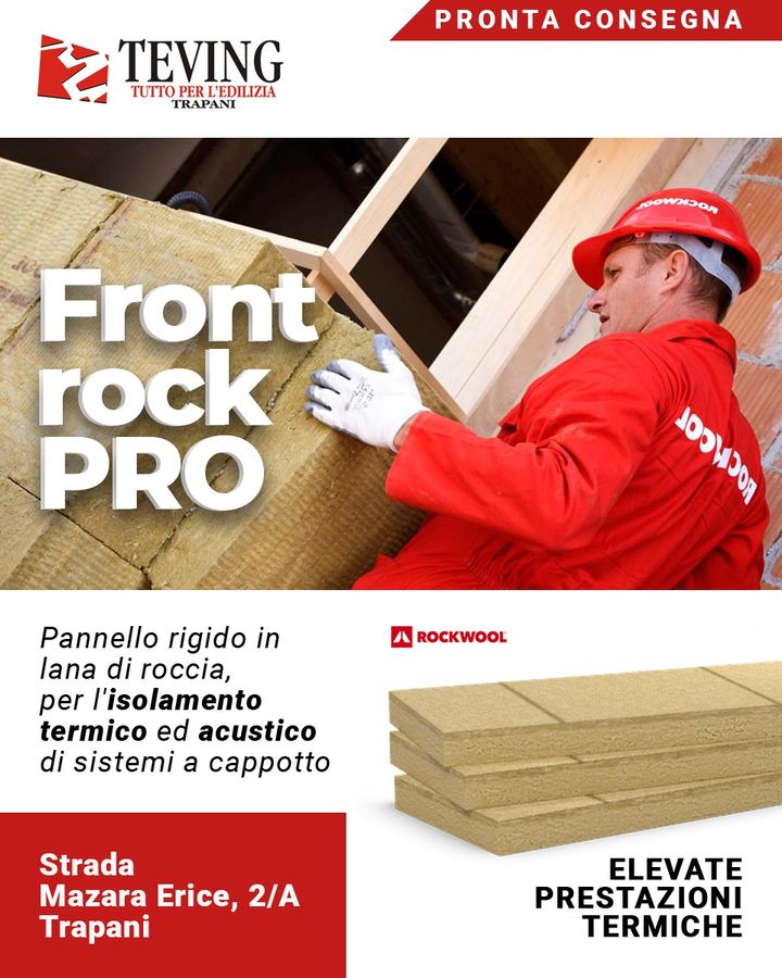 Frontrock Pro di Rockwoll

Pannello rigido in lana di roccia non