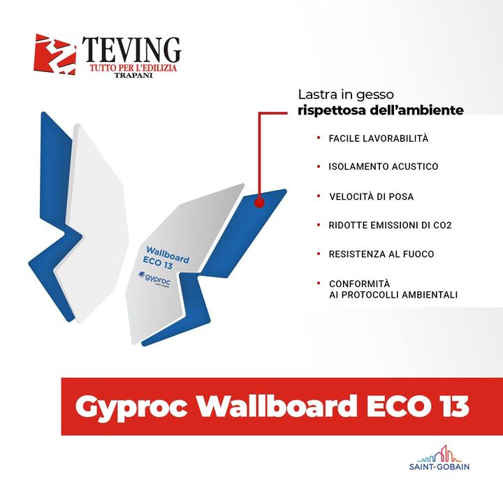 GYPROC WALLBOARD ECO 13  TEVING

Gyproc Wallboard ECO 13 è