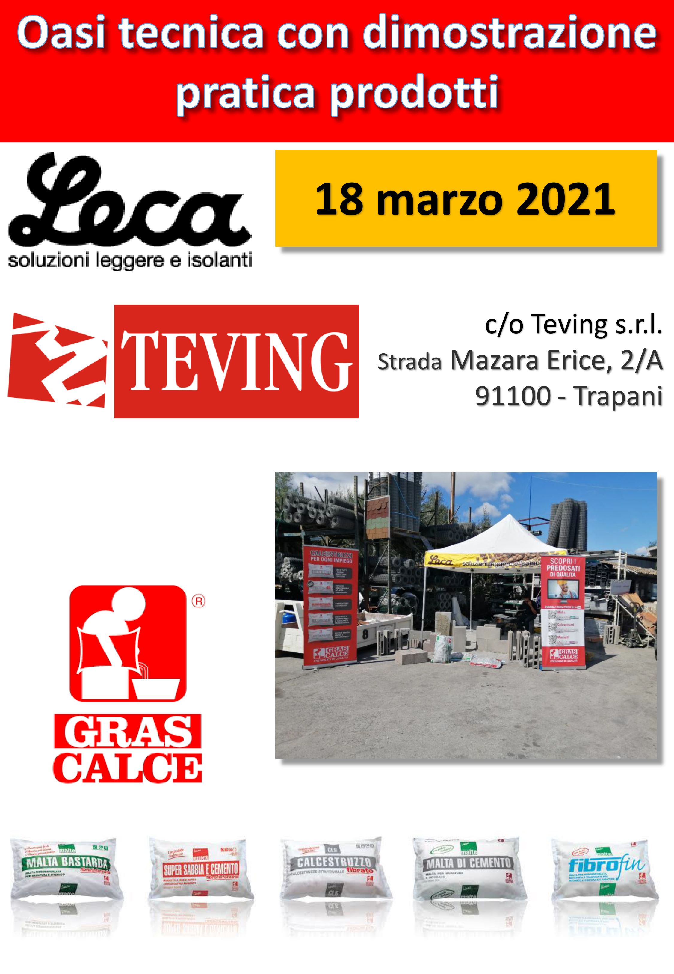 Evento Gras Calce - 18 Marzo 2021